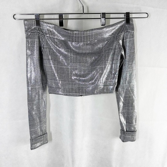 Koral Restrain Lux Off Shoulder Long Sleeve Crop Top Size Small Lavish - Picture 2 of 6